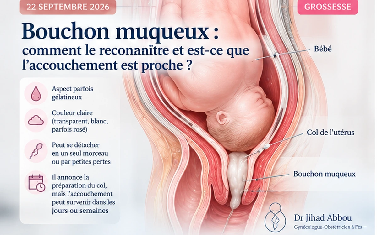 Bouchon muqueux : comment le reconnaître et est-ce que l’accouchement est proche ?