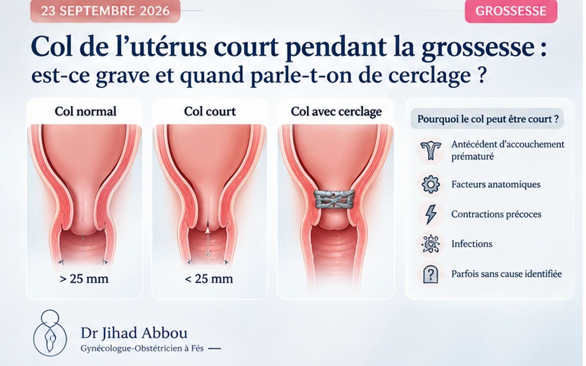 Col de l’utérus court pendant la grossesse : est-ce grave et quand parle-t-on de cerclage ?