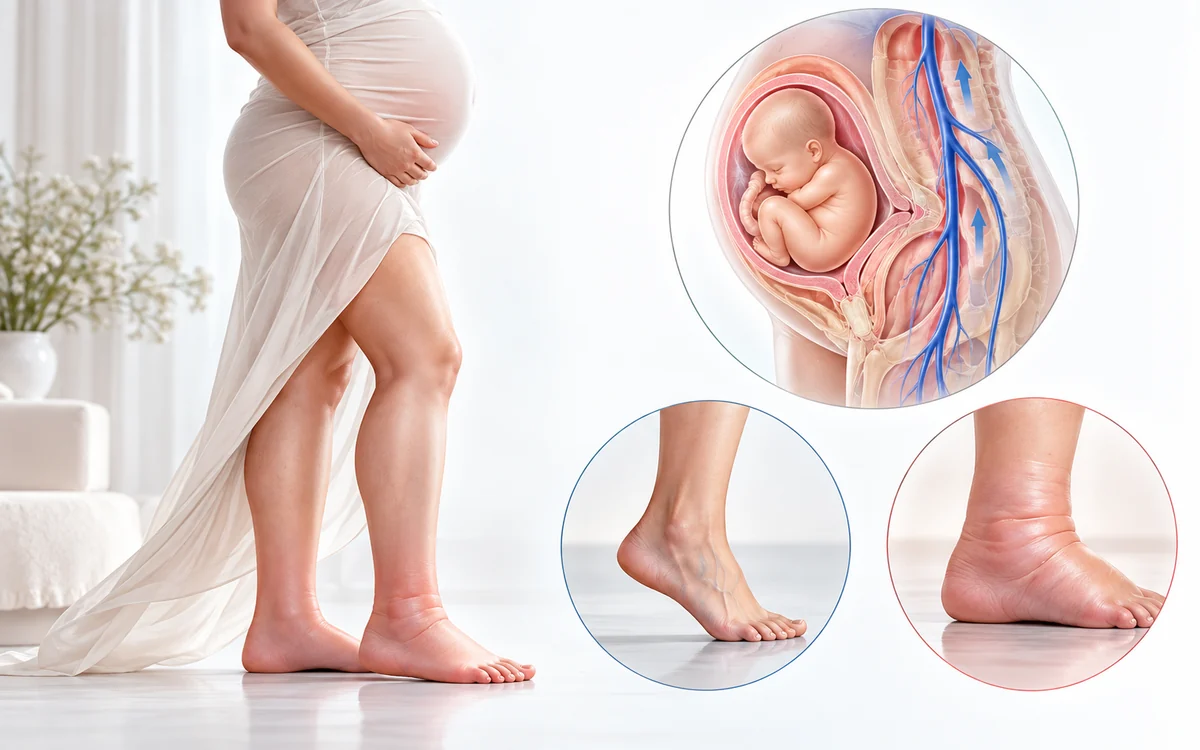 Pieds et chevilles gonflés pendant la grossesse : est-ce normal et quand s’inquiéter ?