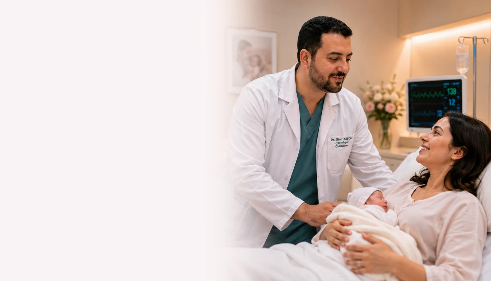 Illustration of childbirth care